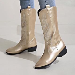 Cowboy Stiefel Damen Glänzend Stickerei | Western