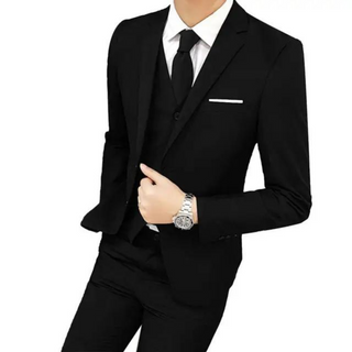 Herren Anzug 3 Teilig Slim Fit Mit Weste