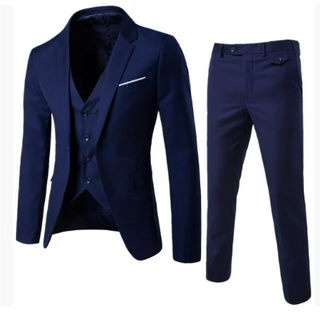 Herren Anzug Dreiteilig Slim Fit Mit Weste
