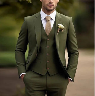 Herren Anzug Slim Fit Business Set Mit Weste