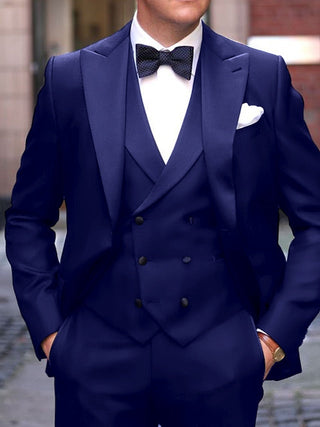 Herren Business Anzug Slim Fit Dreiteiler
