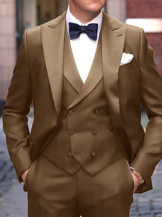 Herren Business Anzug Slim Fit Dreiteiler