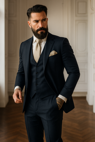 Anzug Herren Hochzeit Slim Fit Mit Weste