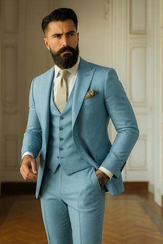 Anzug Herren Hochzeit Slim Fit Mit Weste