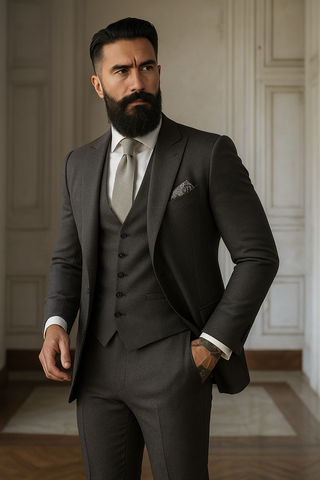 Anzug Herren Hochzeit Slim Fit Mit Weste