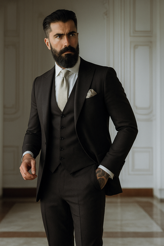 Anzug Herren Hochzeit Slim Fit Mit Weste