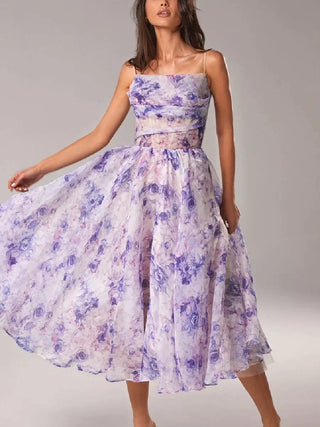 Alice | Damen Luftige Hochzeitsgast Kleid | Midi
