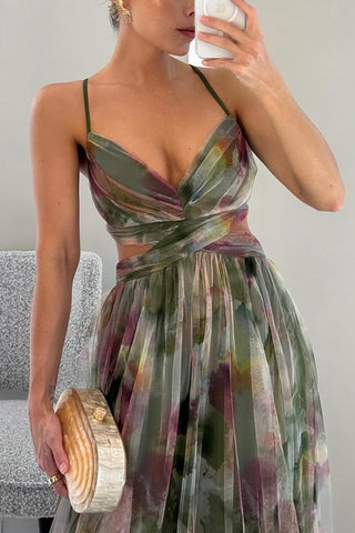 Alina | Damen luftiges Abendkleid | Maxi