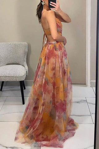 Alina | Damen luftiges Abendkleid | Maxi