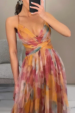 Alina | Damen luftiges Abendkleid | Maxi