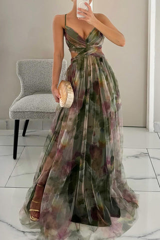 Alina | Damen luftiges Abendkleid | Maxi