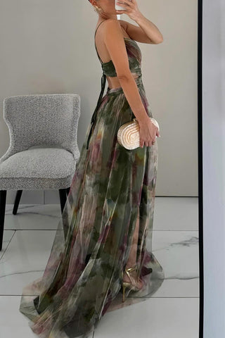 Alina | Damen luftiges Abendkleid | Maxi