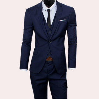 Anzug Herren Dreiteilig Slim Fit Mit Weste