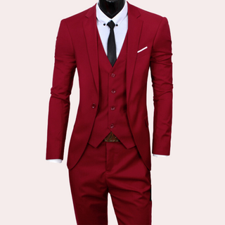 Anzug Herren Dreiteilig Slim Fit Mit Weste