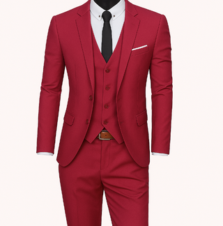 Anzug Herren Dreiteilig Slim Fit Mit Weste