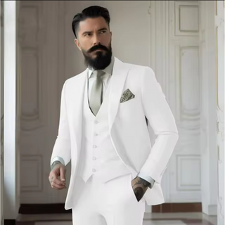 Anzug Herren Hochzeit Slim Fit Mit Weste