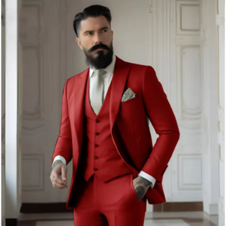 Anzug Herren Hochzeit Slim Fit Mit Weste