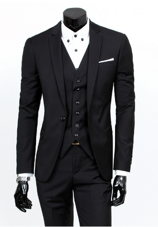Anzug Herren Modern Slim Fit Mit Weste