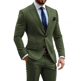 Anzug Herren Slim Fit Mit Einreiher & Revers