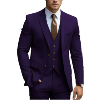 Anzug Herren Slim Fit Mit Weste & Revers