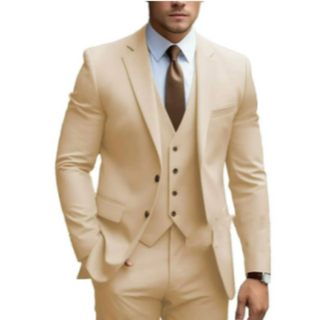 Anzug Herren Slim Fit Mit Weste & Revers