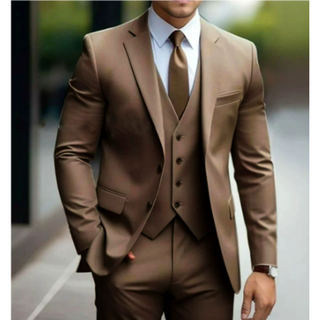 Anzug Herren Slim Fit Mit Weste & Revers