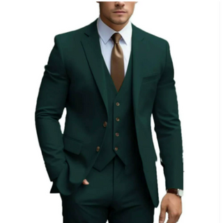 Anzug Herren Slim Fit Mit Weste & Revers