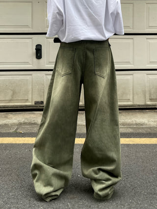 Baggy Unisex Jeans Mit Verwaschenem Effekt | Locker
