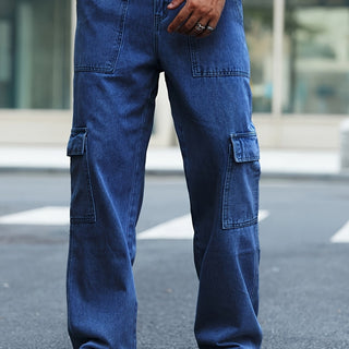 Cargo Herren Baggy-Jeans Mit Seitentaschen | Weit
