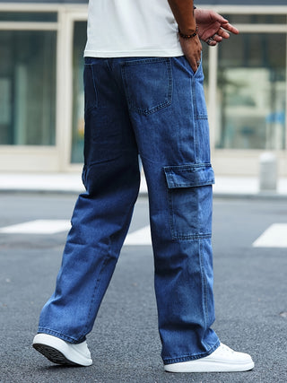 Cargo Herren Baggy-Jeans Mit Seitentaschen | Weit