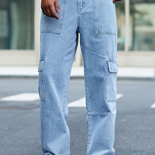 Cargo Herren Baggy-Jeans Mit Seitentaschen | Weit
