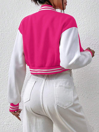 College Jacke Damen Mit Kontrastärmeln | Kurzer Schnitt