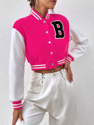 College Jacke Damen Mit Kontrastärmeln | Kurzer Schnitt