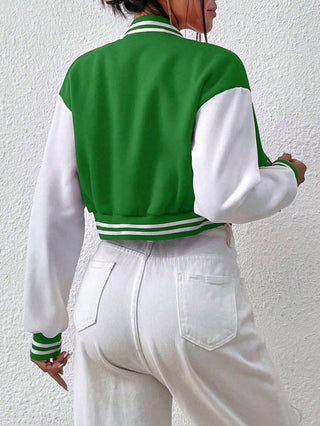 College Jacke Damen Mit Kontrastärmeln | Kurzer Schnitt