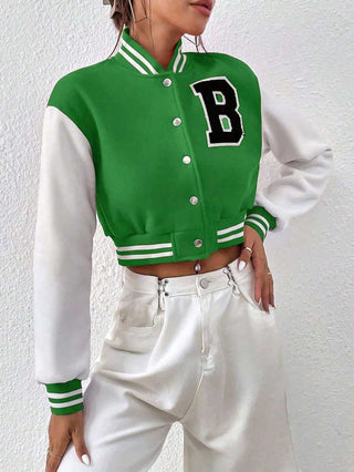 College Jacke Damen Mit Kontrastärmeln | Kurzer Schnitt