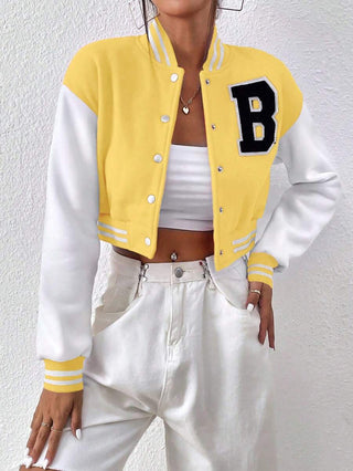 College Jacke Damen Mit Kontrastärmeln | Kurzer Schnitt