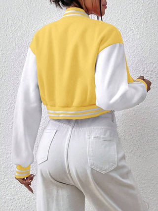 College Jacke Damen Mit Kontrastärmeln | Kurzer Schnitt
