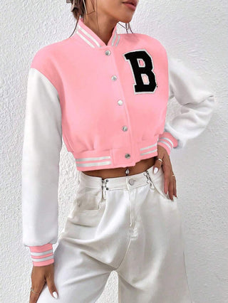 College Jacke Damen Mit Kontrastärmeln | Kurzer Schnitt