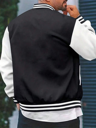 College Jacke Herren Mit Kontrastärmeln | Moderner Stil