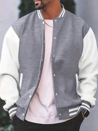 College Jacke Herren Mit Kontrastärmeln | Moderner Stil