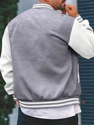 College Jacke Herren Mit Kontrastärmeln | Moderner Stil