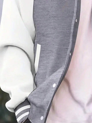 College Jacke Herren Mit Kontrastärmeln | Moderner Stil
