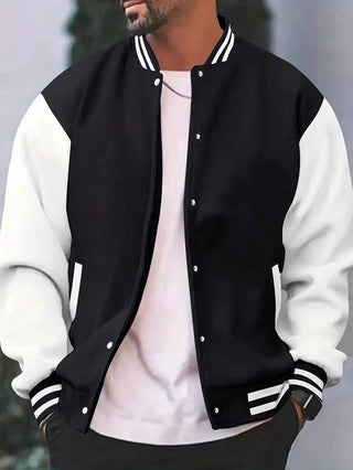 College Jacke Herren Mit Kontrastärmeln | Moderner Stil