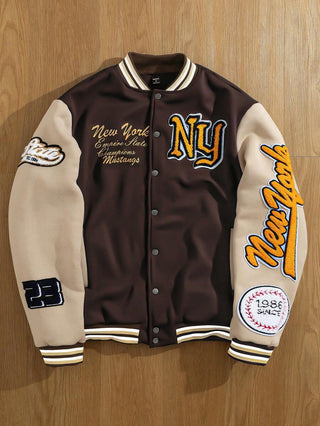 College Jacke Herren Mit Stickereien | College-Stil