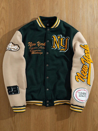 College Jacke Herren Mit Stickereien | College-Stil