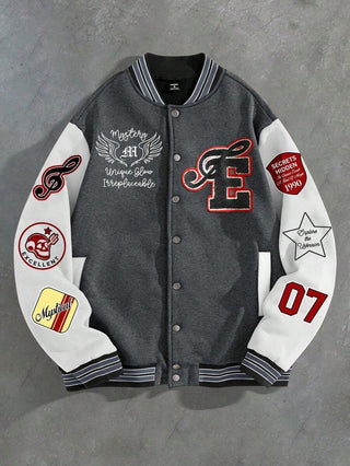 College Jacke Herren Mit Stickereien | College-Stil