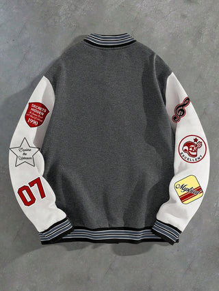 College Jacke Herren Mit Stickereien | College-Stil
