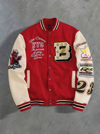 College Jacke Herren Mit Stickereien | College-Stil