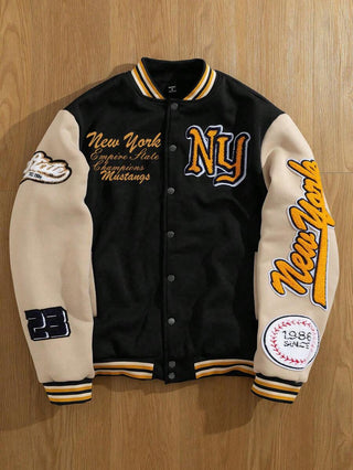 College Jacke Herren Mit Stickereien | College-Stil