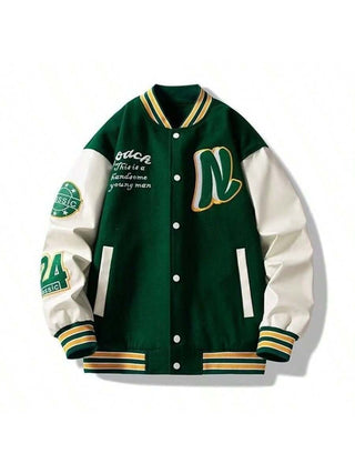 College Jacke Herren Mit Stickereien | Retro Style
